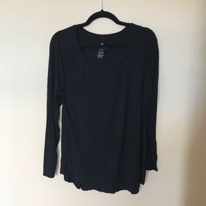Black American Eagle Soft & Sexy Slub Long Sleeve